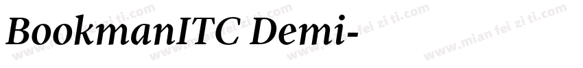 BookmanITC Demi字体转换